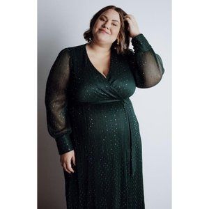 Baltic Born XXXL Abigail Sparkle Gown Emerald Green Missing Belt